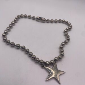 Y2K vintage silver ball necklace